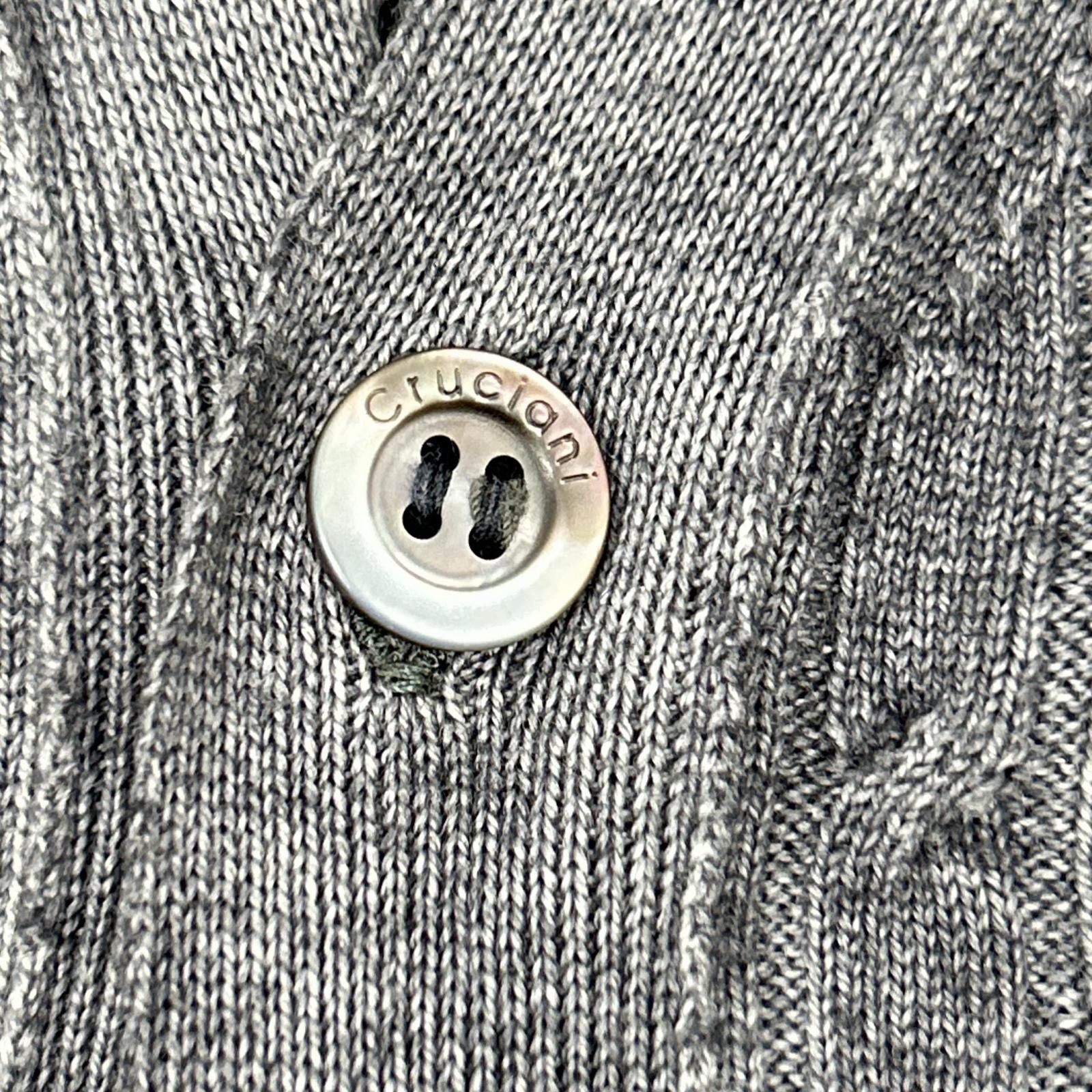 Cruciani クルチアーニ グレー ニットカーディガン サイズ46 MADE IN 
