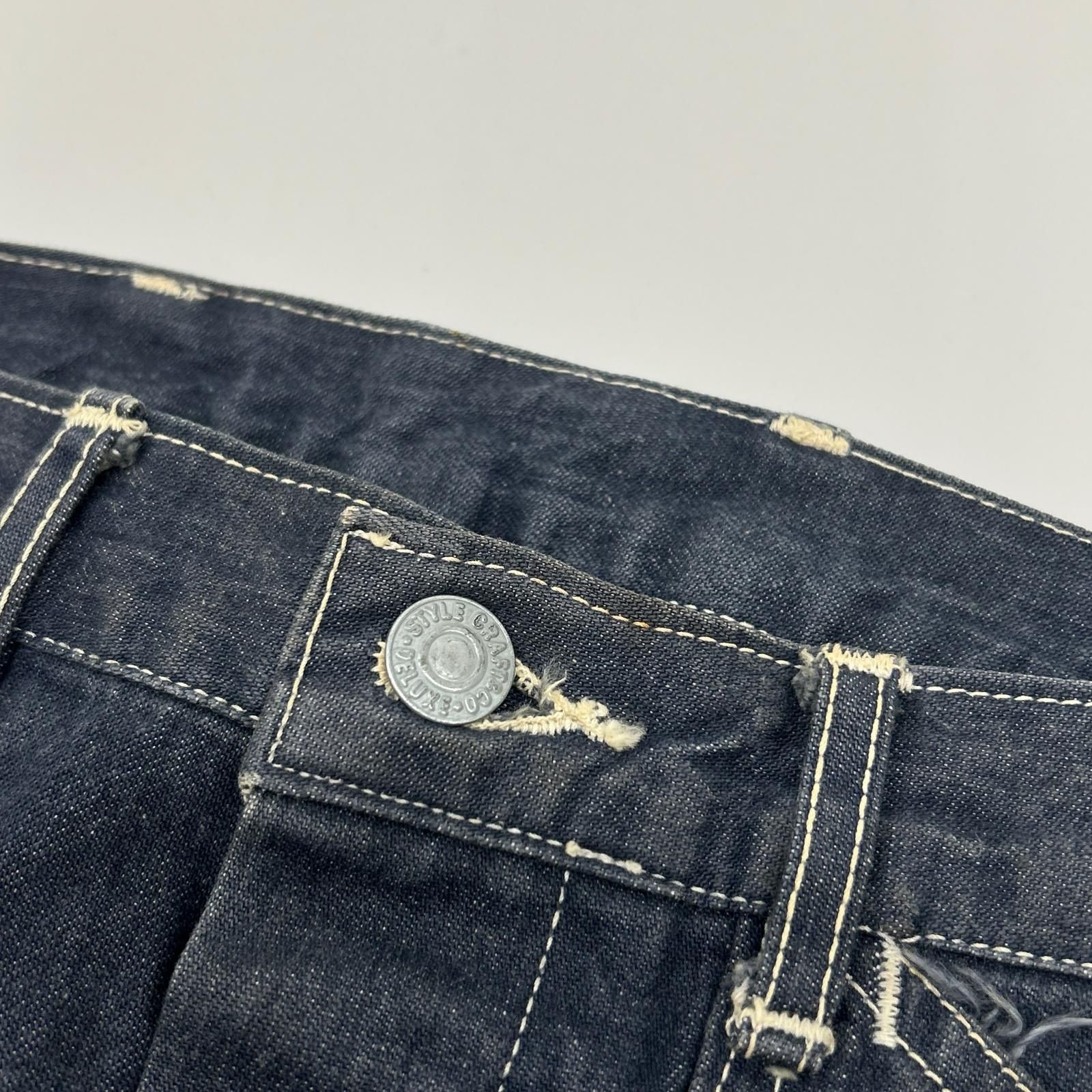 メンズ EVISU エヴィス 2501 牛タグ カモメ シンチバック デニム 32×35