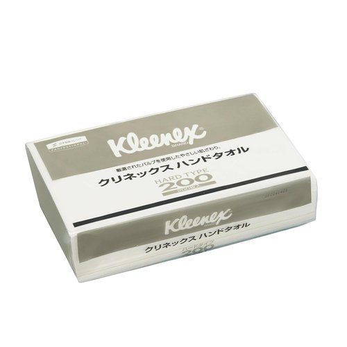 ケース販売 クレシア クリネックス ハンドタオル ハードタイプ 中判サイズ 手拭きや調理などの衛生場面で活躍する、蛍光染料不使用の100%バージンパルプ 200枚/パック ×30パック入 36222