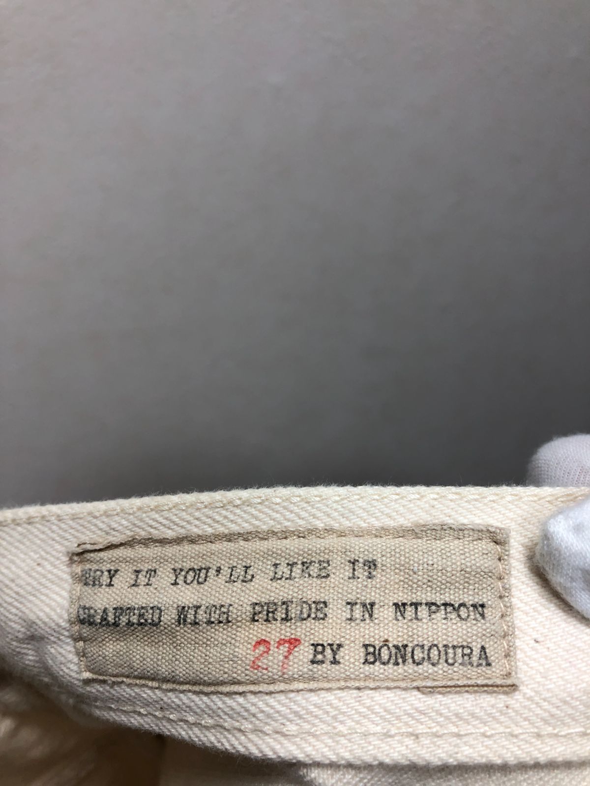 525051 BONCOURA セルビッチ カラー デニム 27 525051 BONCOURA セルビッチ カラー デニム 27 ナチュラル パンツ
