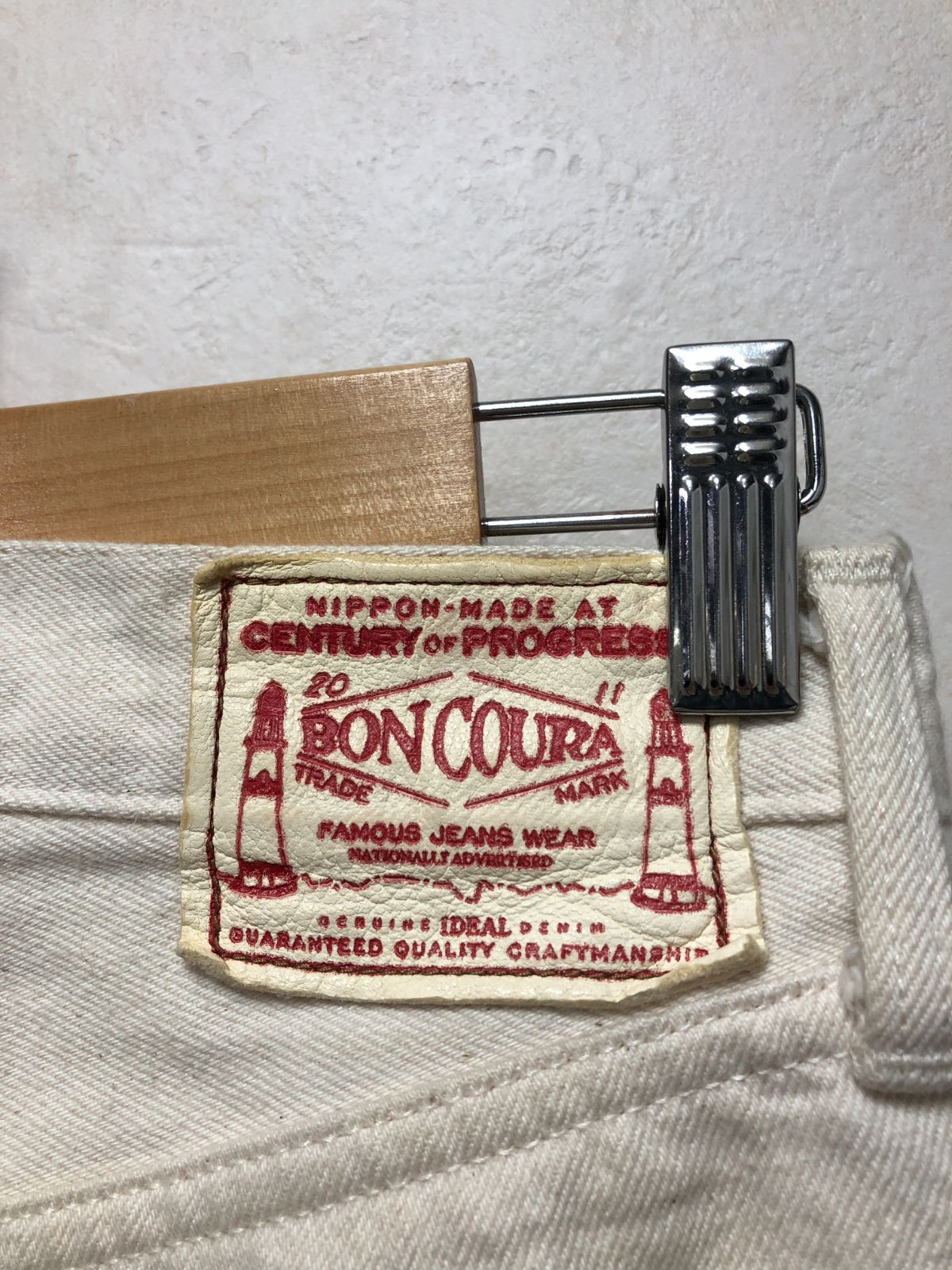 525051 BONCOURA セルビッチ カラー デニム 27 ナチュラル パンツ