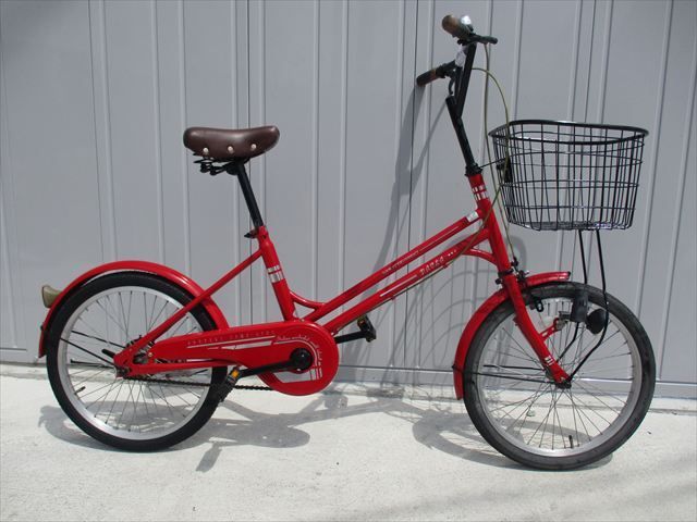 F89★整備済み★完成車発送★中古小径自転車【レッド　20インチ 】