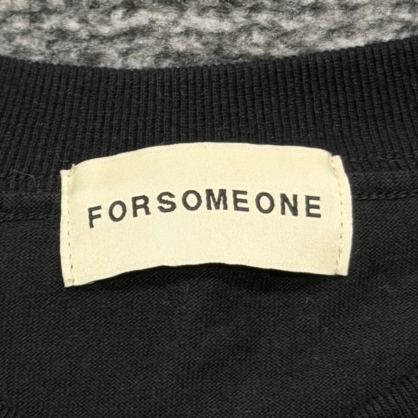 FORSOMEONE ロゴ ワイドTシャツ 46 フォーサムワン ブラック □ - メルカリ