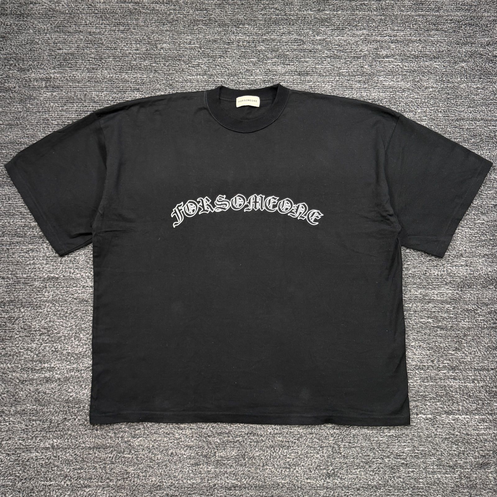 FORSOMEONE ロゴ ワイドTシャツ 46 フォーサムワン ブラック □ - メルカリ