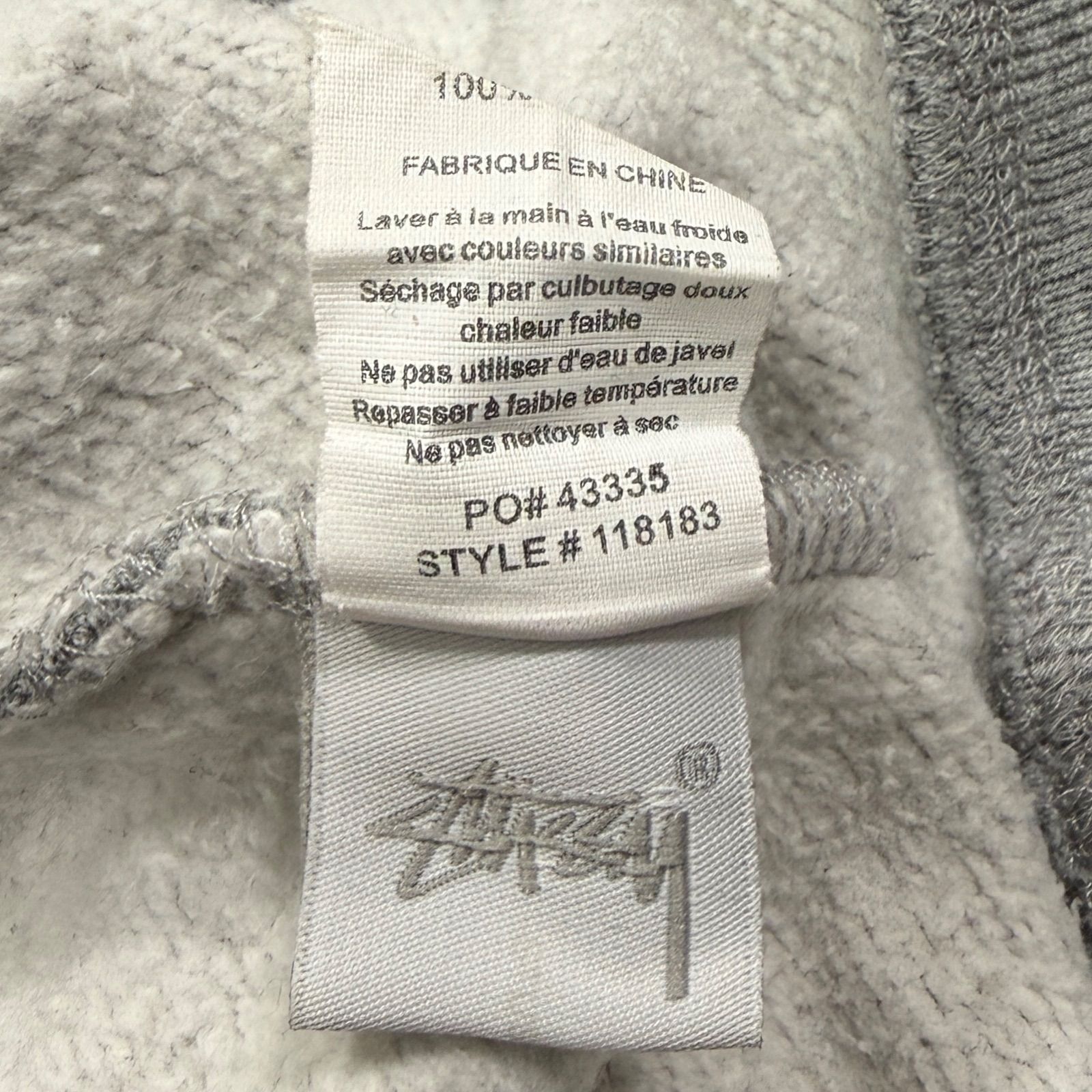 STUSSY ラグランクルーネック スウェット ステューシー グレー