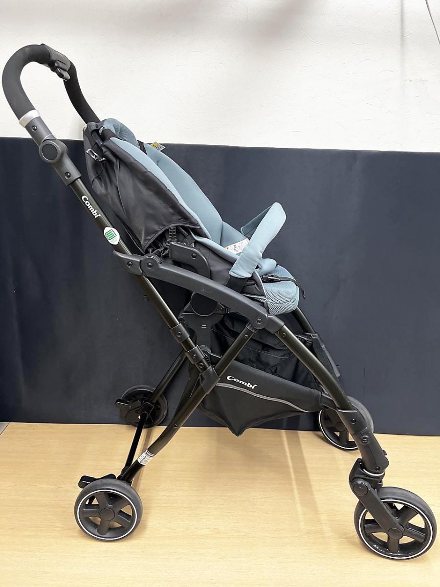 現状品】 Combi コンビ ATTO アット type-L ベビーカー ブルイッシュ 