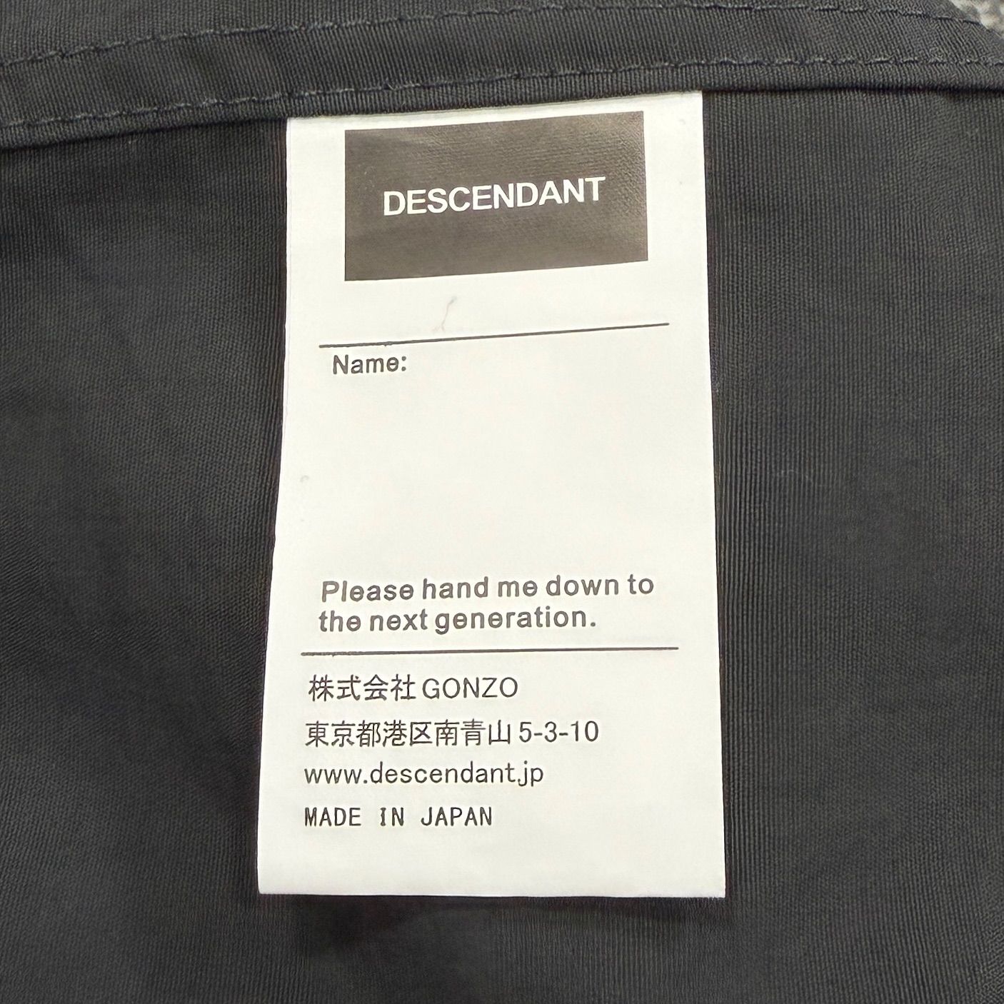 DESCENDANT HIKEOUT NYLON SMOCK 3 ディセンダント ハイクアウト