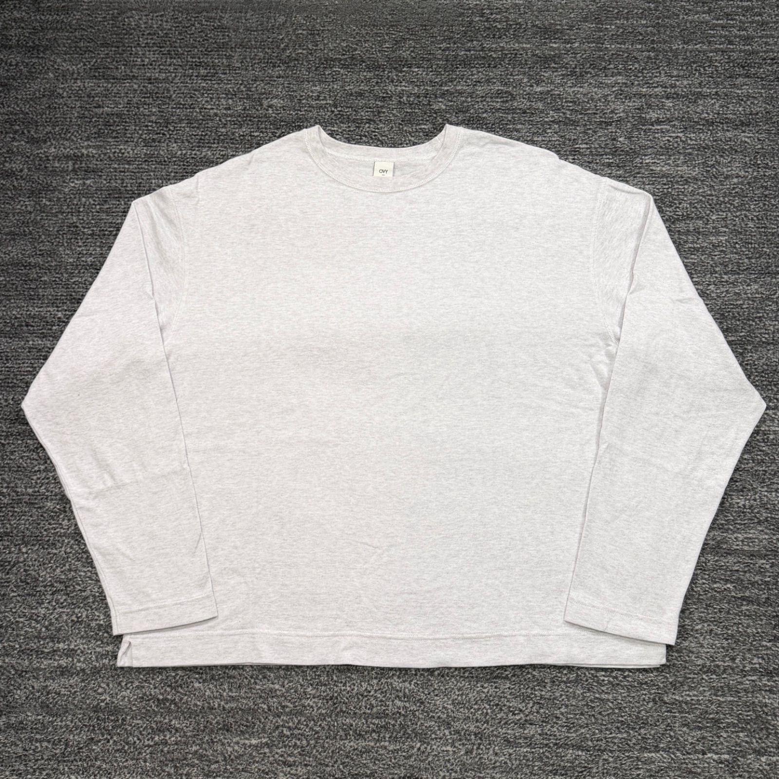 極美品 OVY Original Cotton Long Sleeve T-shirt (top gray) L オヴィー オリジナル コットン ロンT グレー■