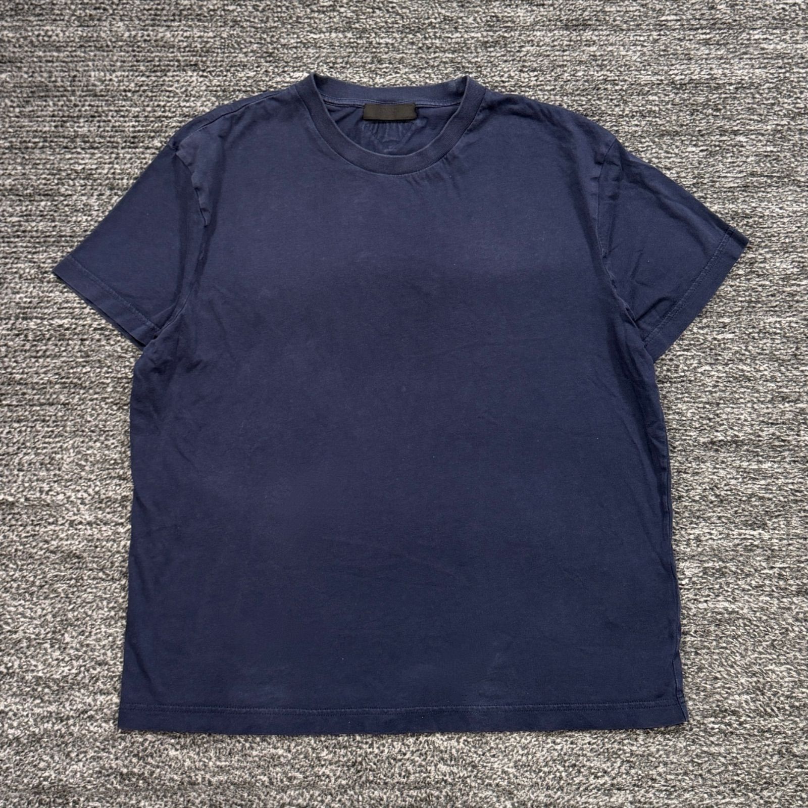 PRADA 半袖 クルーネックTシャツ ネイビー L プラダ □ - メルカリ