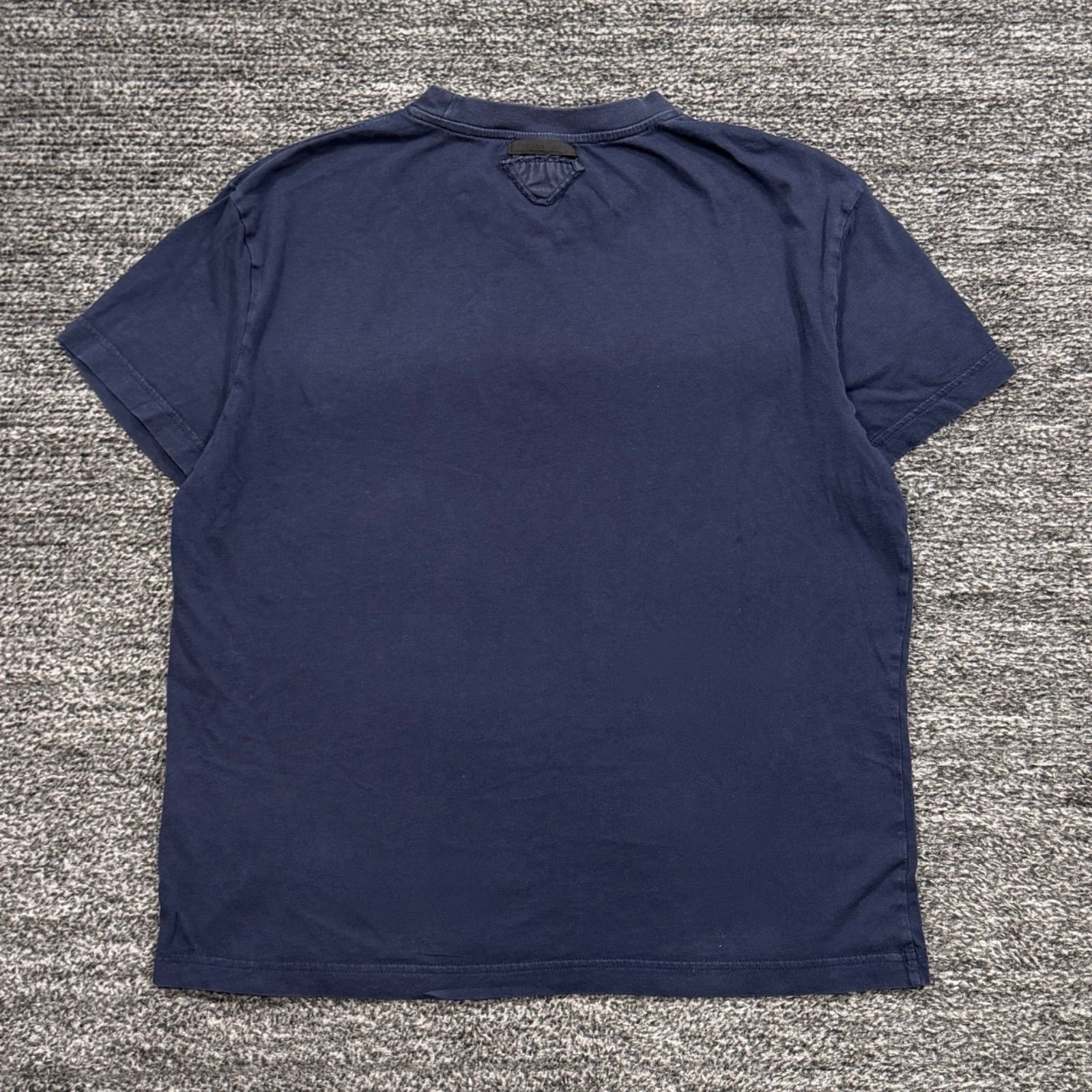 激安大特価，低価】 PRADA 半袖 クルーネックTシャツ ネイビー L プラダ