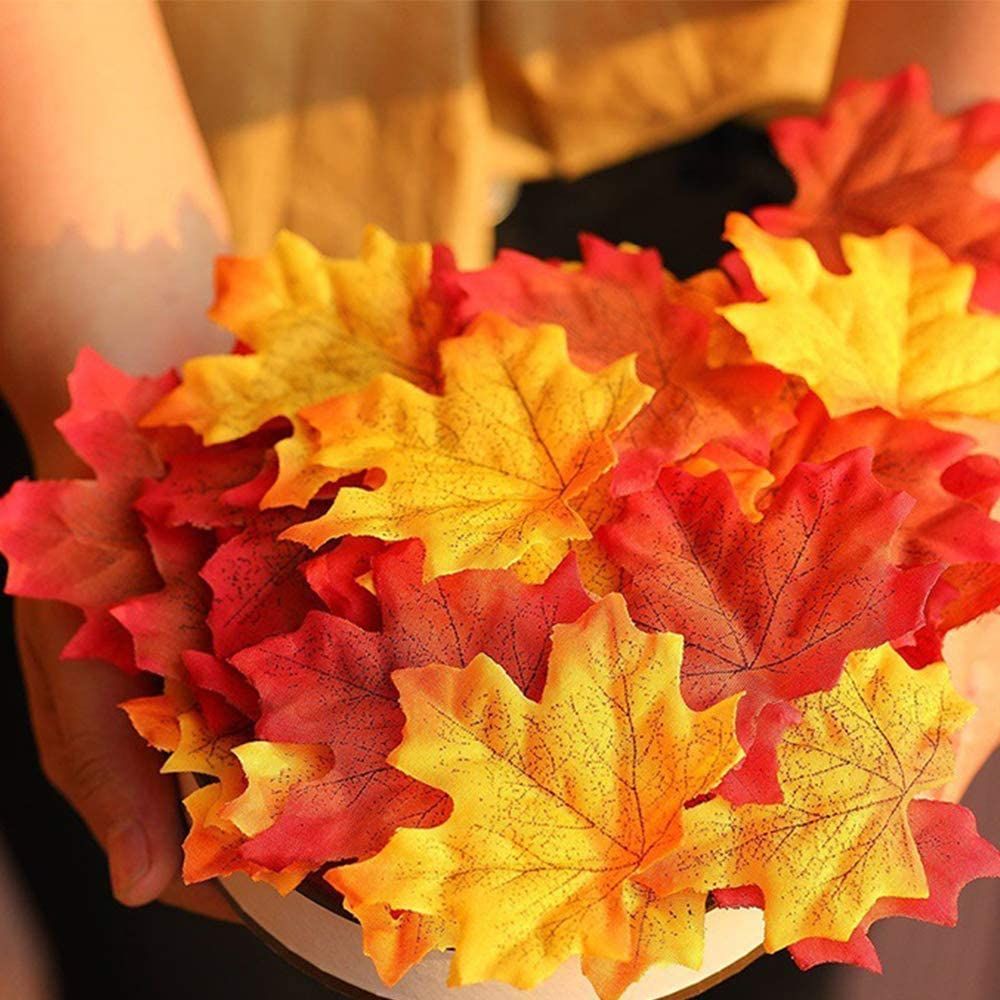 新着商品】500枚 人工紅葉 紅葉の造花 カエデの葉 もみじ 装飾 用 造花