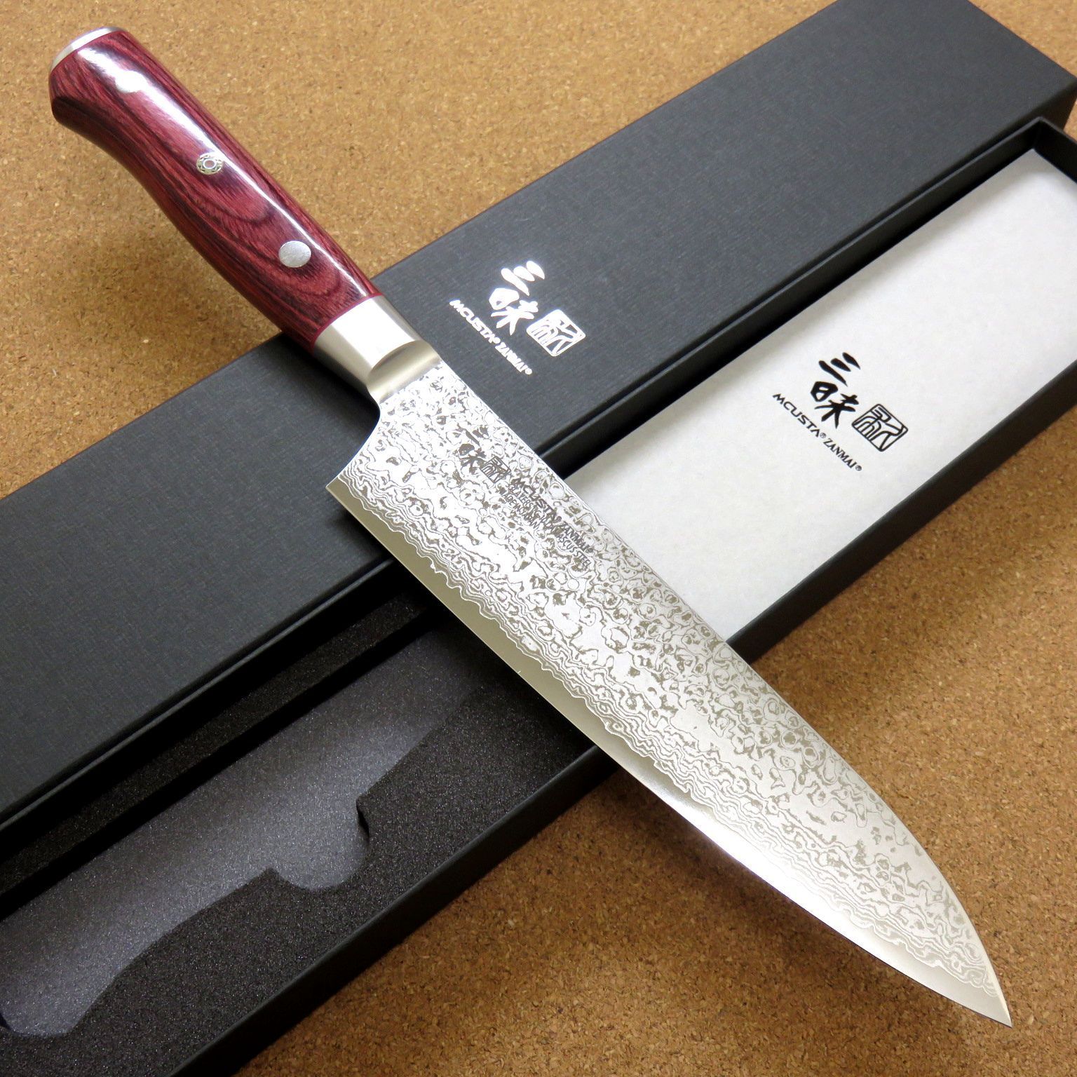 包丁 牛刀 18cm (180mm) 三昧 クラシックプロ3 ダマスカス 紅蓮 関の刃物 33層 VG-10 両刃 洋包丁 日本製