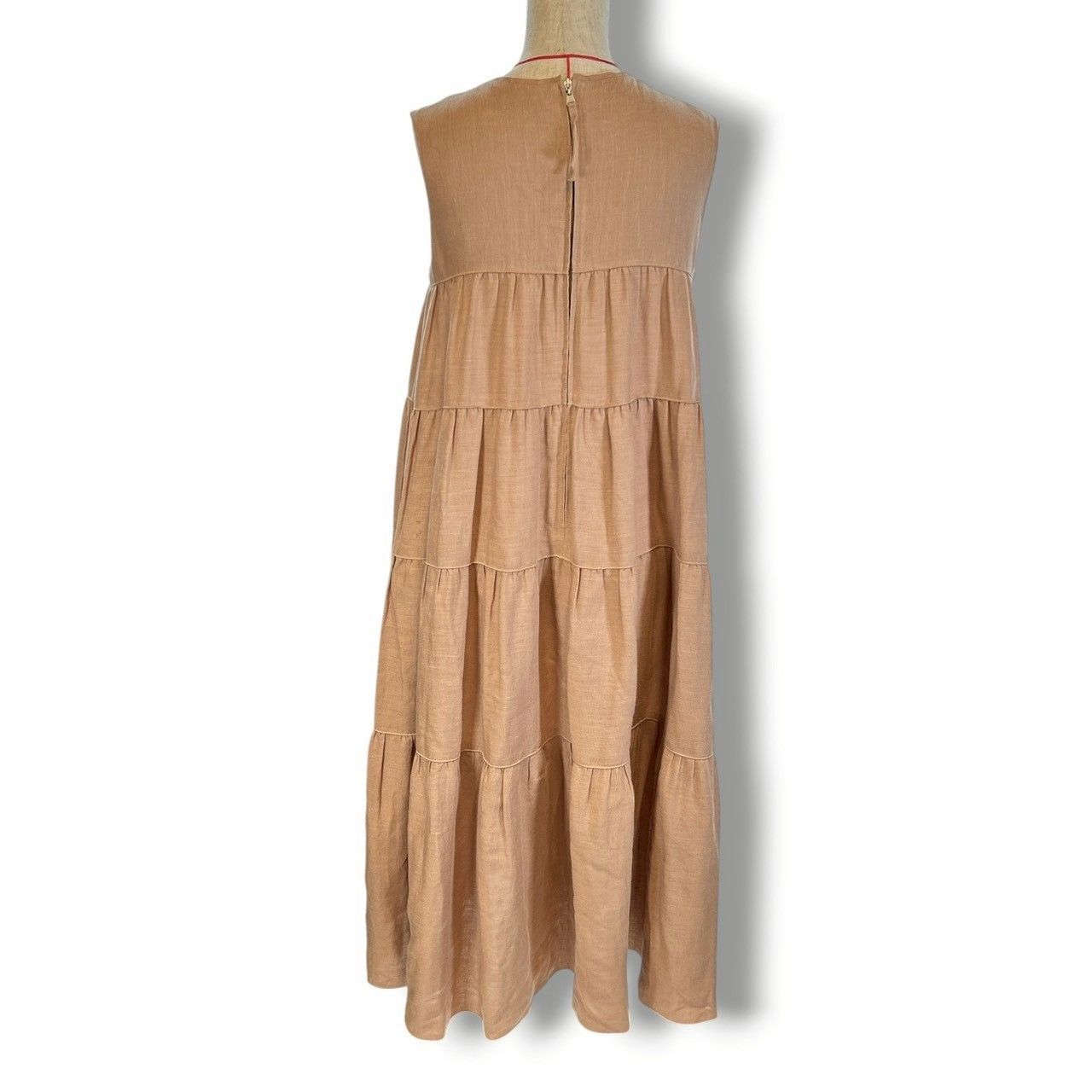 FOXEY フォクシー リネンノースリーブティアードワンピース DressEze