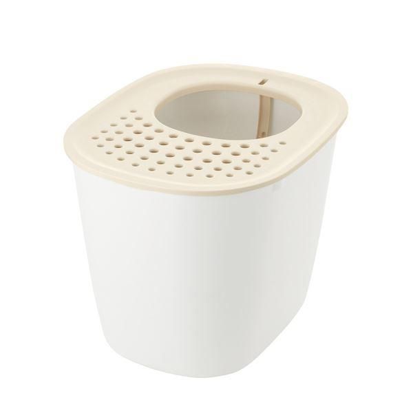 (まとめ)ラプレ 砂取りネコトイレ ホワイト (ペット用品) (×2セット)