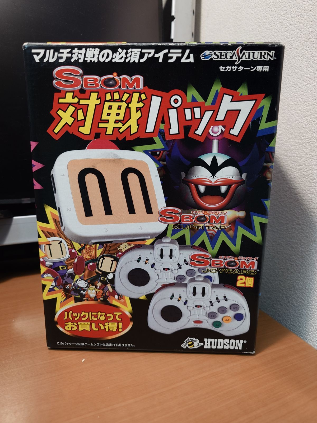 Sega Saturn　SBOM　対戦パック　パッド×2未使用　マルチタップ欠品