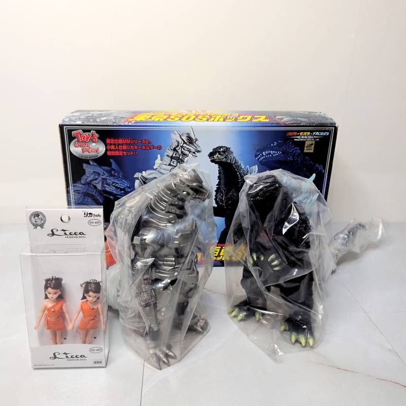 バンダイ ゴジラ×モスラ×メカゴジラ 東京SOSボックス 2004 限定 Toy’s dream project ソフビ フィギュア 開封済未使用品 内袋未開封 美品