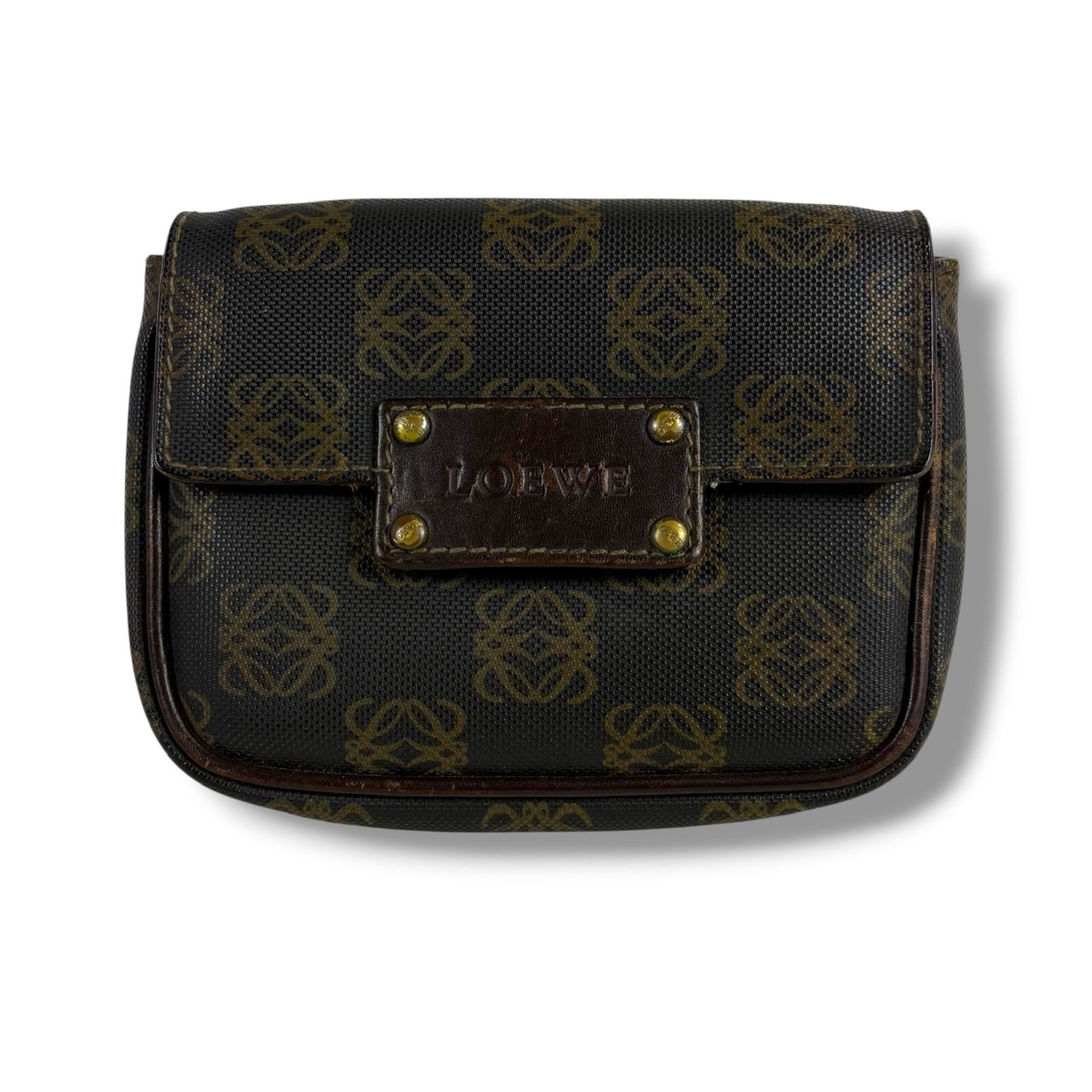 ロエベ LOEWE リピートアナグラムロゴ ウエストポーチ ミニショルダー 