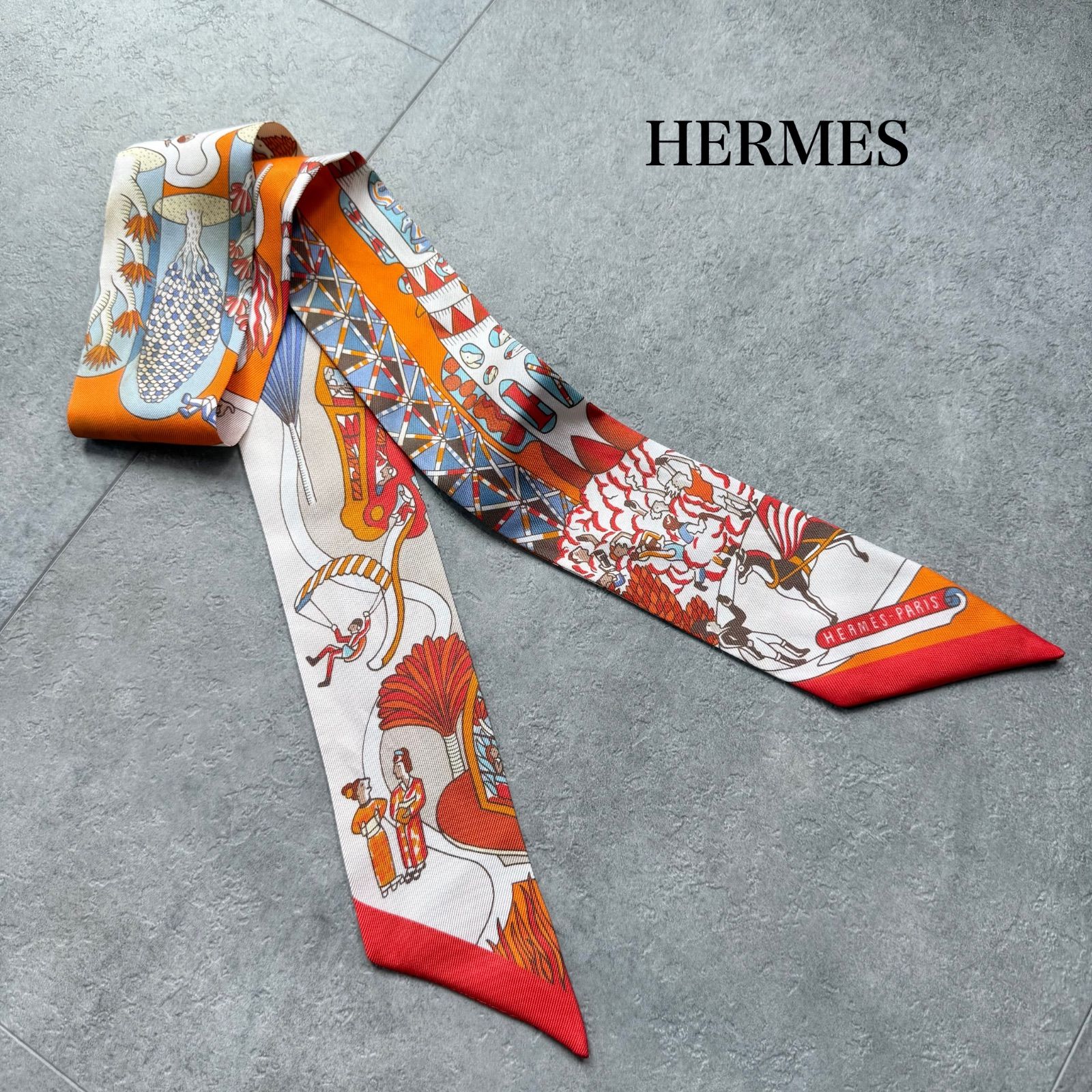 HERMES　Exposition Universelle　万国博覧会　ツイリー HERMES エルメス ツイリー スカーフ 万博博覧会 Exposition