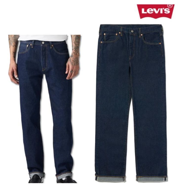 リーバイス Levi’s 501 ORIGINAL オリジナル ジーンズ デニム 紺 ネイビー NAVY ダークインディゴ DARKINDIGO NEW SELVEDGE RINSE 1