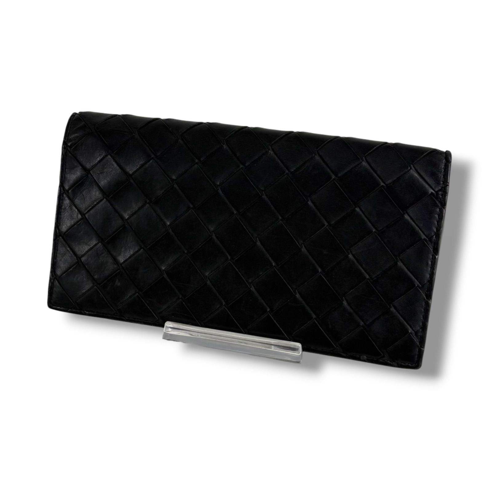ボッテガヴェネタ BOTTEGA VENETA バイカラー 二つ折り財布 ロング