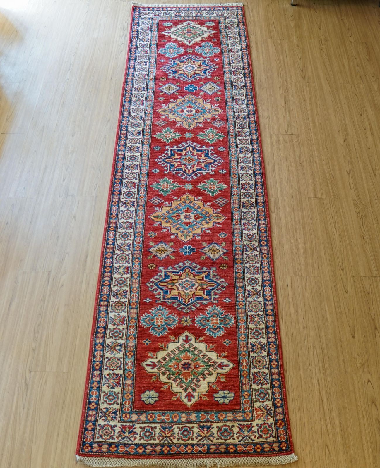 アフガニスタン手織り ガズニウールラグ 298×79cm｜カザクデザイン・ロングランナー