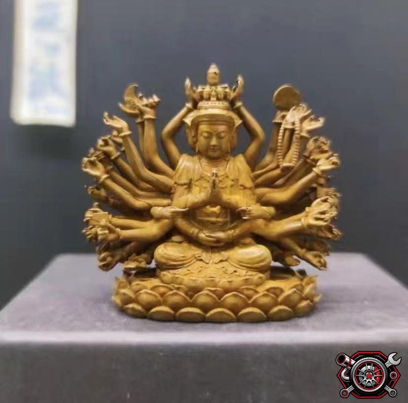 売れ筋 珍品★真鍮 精密彫刻 仏像 准胝仏母像 置物cp515