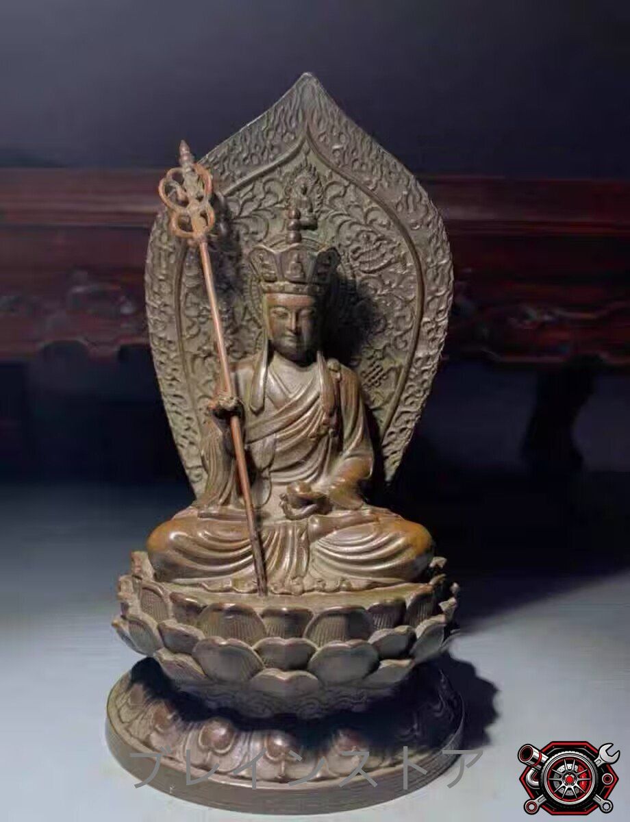 売れ筋 銅 仏像 地蔵菩薩 地蔵王菩薩 大願地蔵菩薩 大願地蔵王菩薩 三聖地蔵王釈迦牟尼像cp515