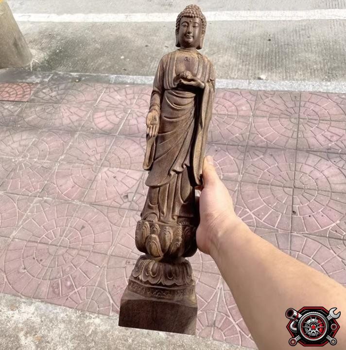 売れ筋 沈香木彫刻 大日如来像 置物 釈迦牟尼仏像 工芸品 高さ28cmcp515