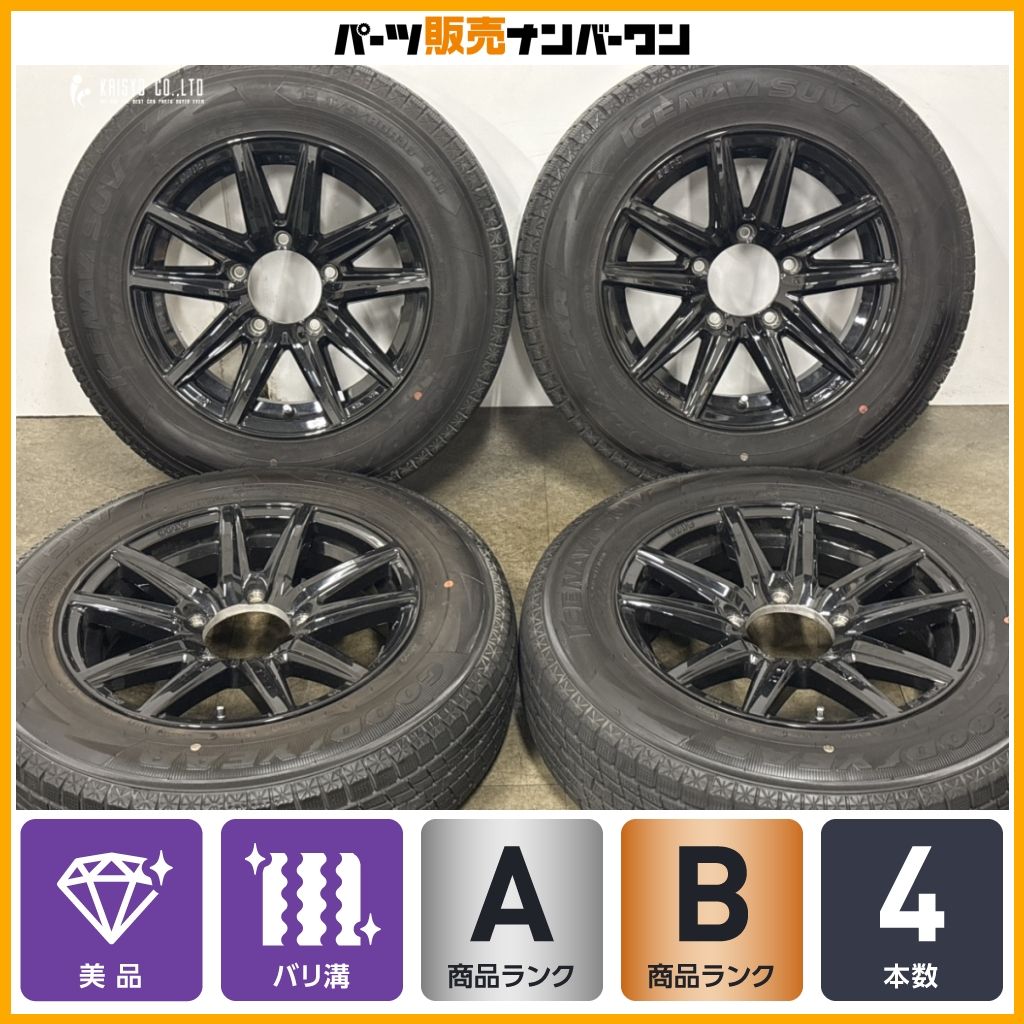 【美品 バリ溝】SEIN 16in 5.5J +22 PCD139.7 グッドイヤー アイスナビ SUV 175/80R16 スズキ JB64 JB23 JA12 JA11 ジムニー 即納可能