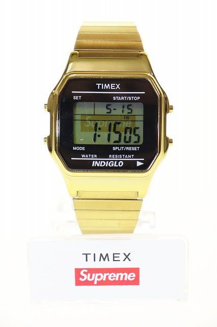 シュプリーム SUPREME × TIMEX 19AW DIGITAL WATCH GOLD TW2U03300 