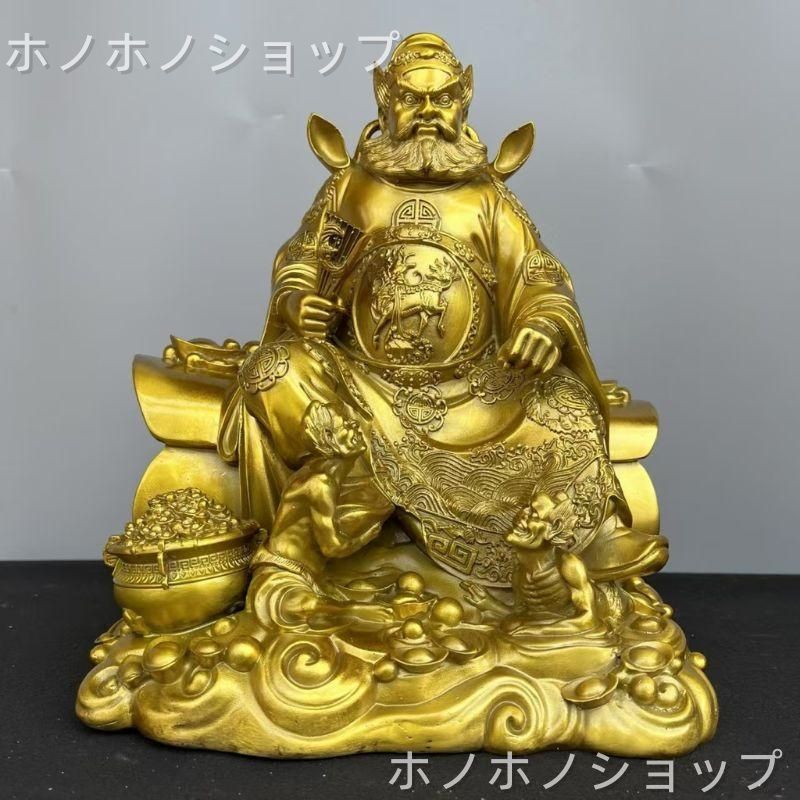天子鍾馗 神 置物 オブジェ 神様 鍾馗 ゴールド 金 銅製 魔除け 厄除け 邪気払い 開運 鬼退治 守護神 縁起物 風水 神像 インテリア 玄関 パワーグッズ
