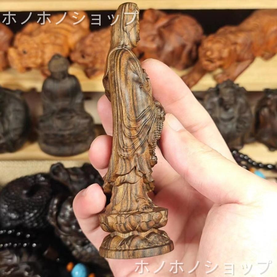 観音菩薩 神 神様 仏 仏像 木製 木彫 オブジェ 幸運 長寿 縁起物 魔