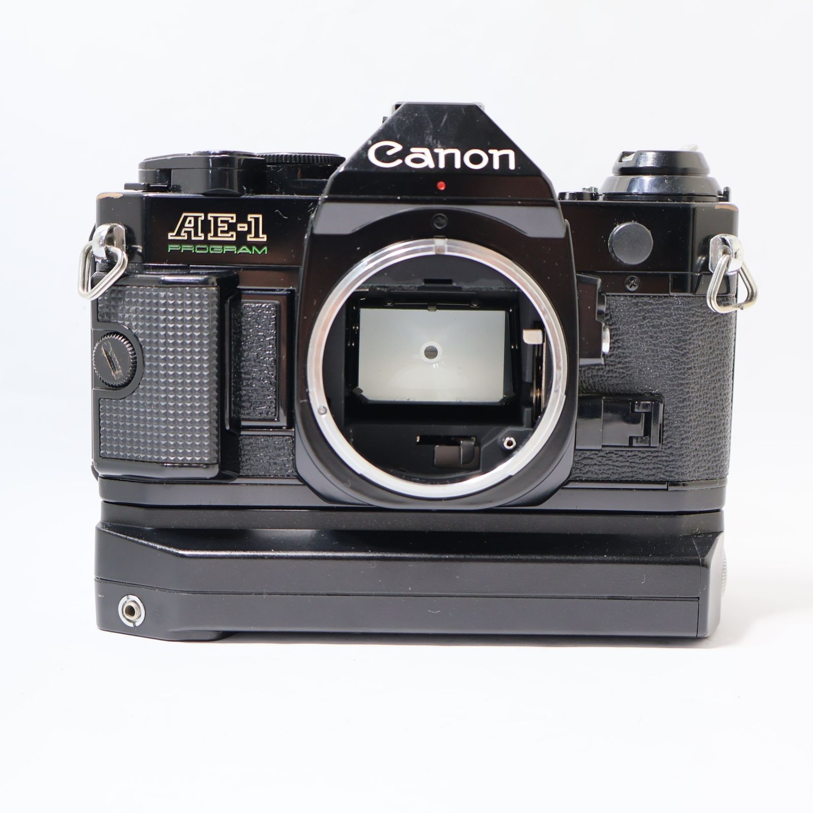 Canon AE-1 PROGRAM +POWER WINDER A2 ブラック 黒 動作未確認 フィルムカメラ 一眼レフ マニュアルカメラ