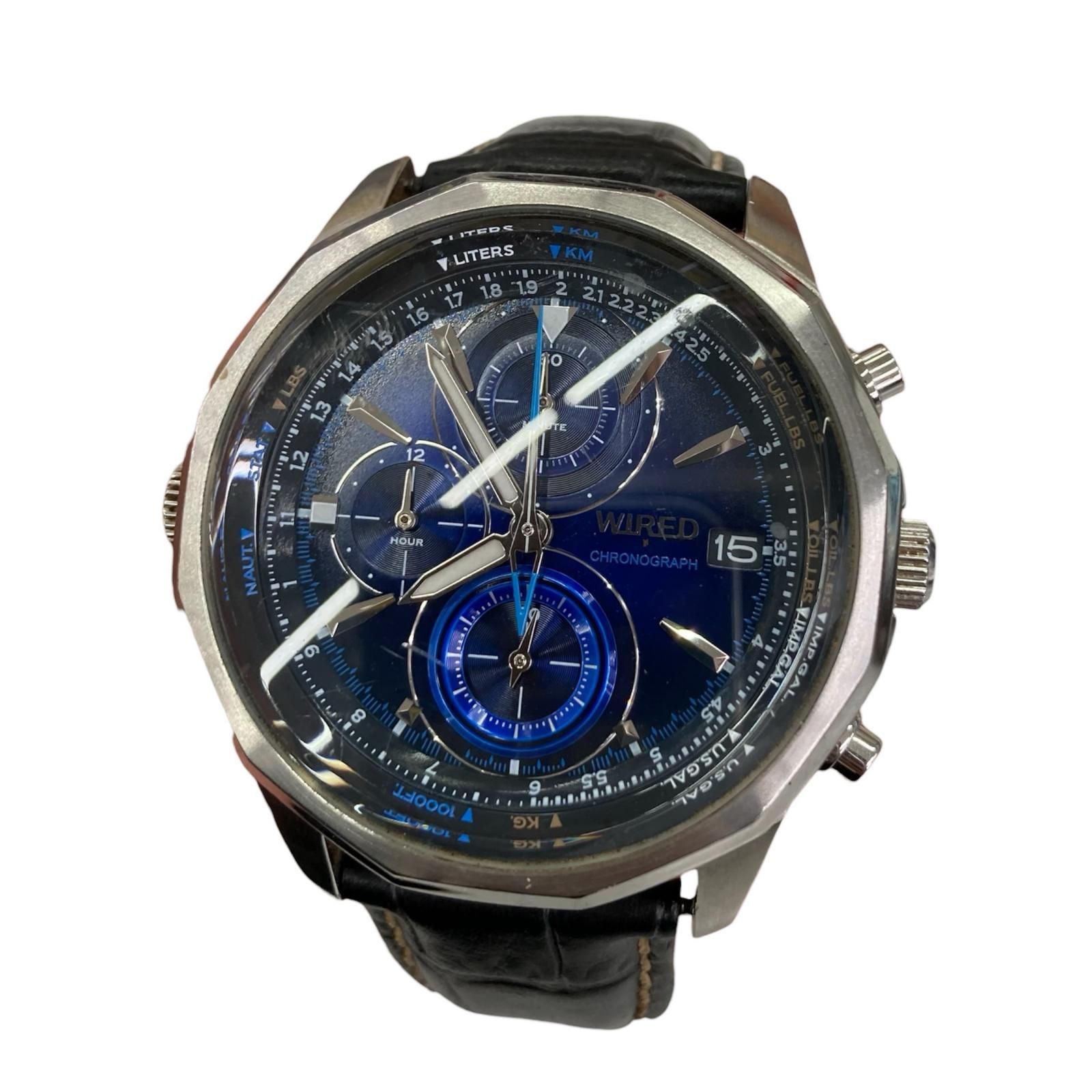 186005 現状品 SEIKO セイコー ワイアード クロノグラフ VK67-K090 