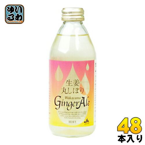 JAわかやま 生姜丸しぼり ジンジャーエール 250ml 瓶 48本 (24本入×2 まとめ買い) ジンジャエール