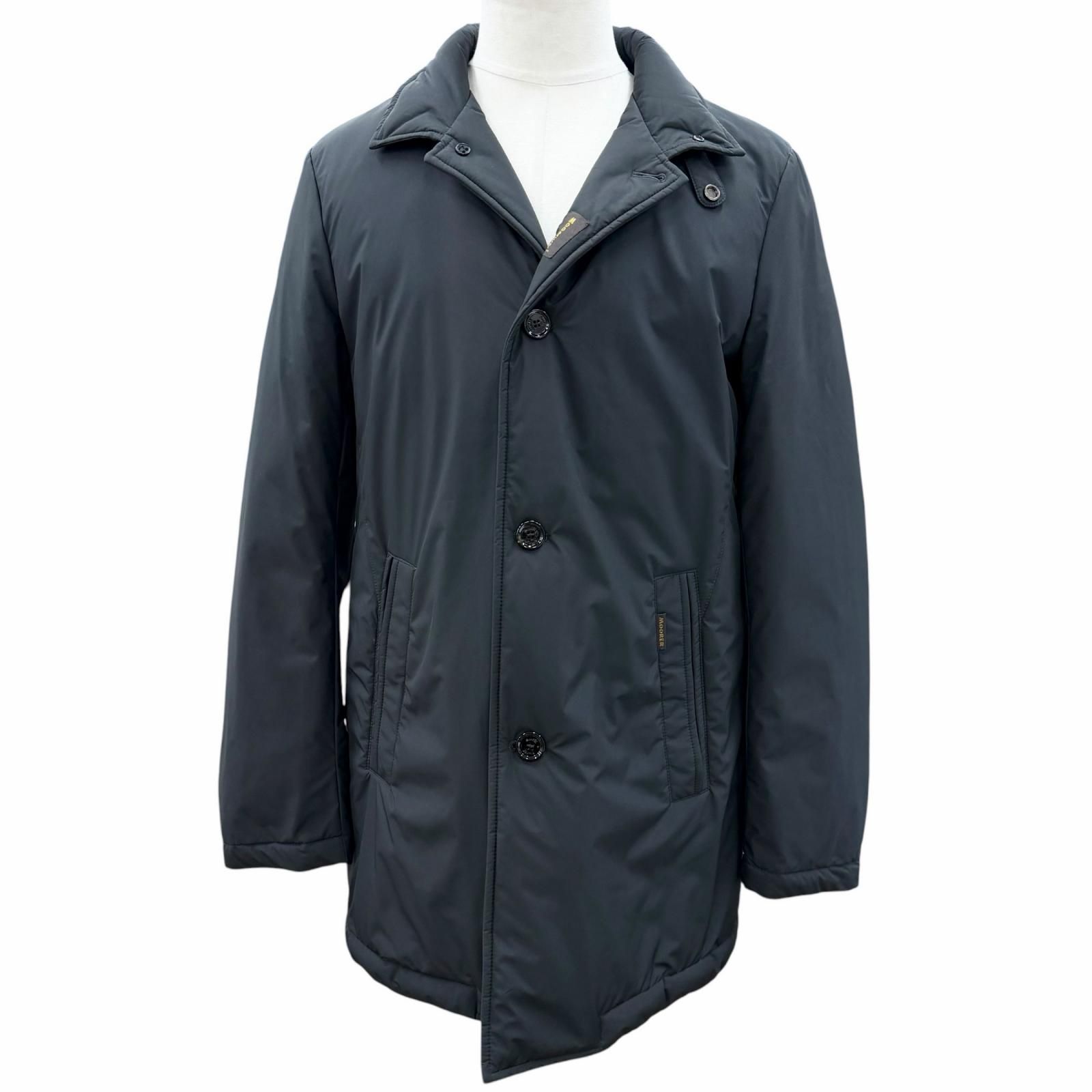 極美品▽MOORER ムーレー ACQUA PROOF LASSEN-STP フード入り ロゴ入り 