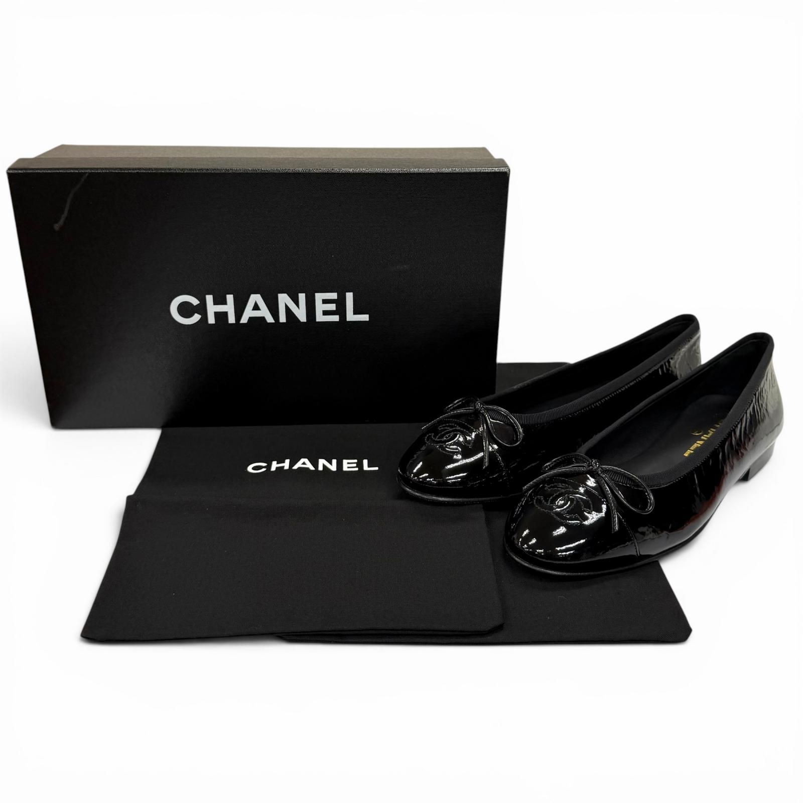 未使用品☆CHANEL シャネル G02819 バレリーナ ココマーク刺繍 リボン 