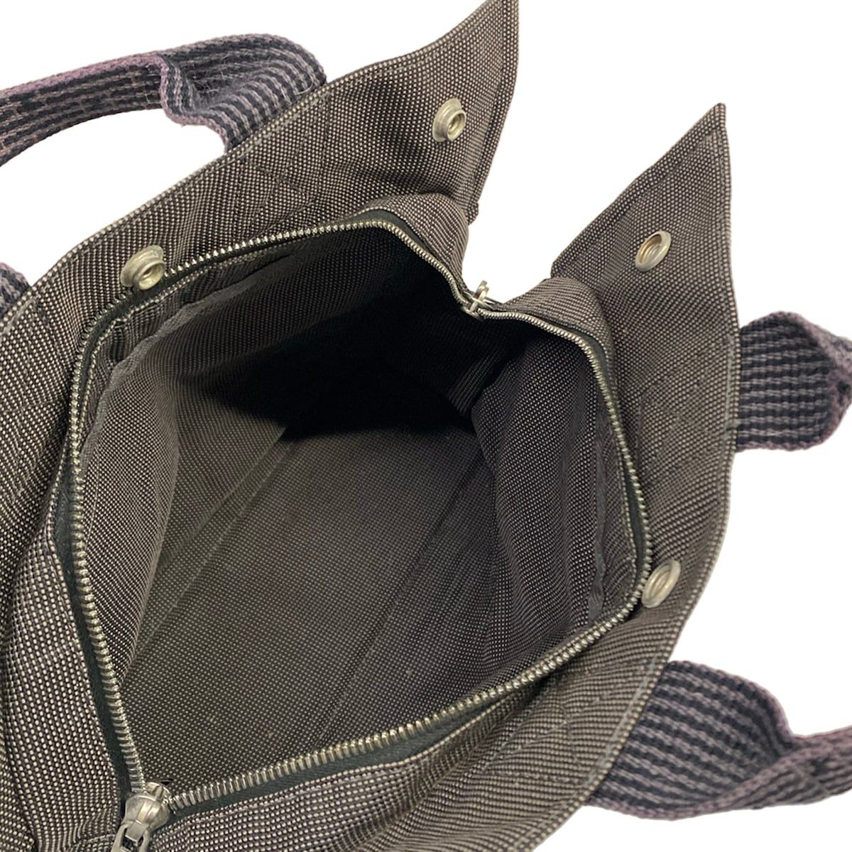 HERMES(エルメス) トートバッグ エールライントートPM ダークグレー×黒 