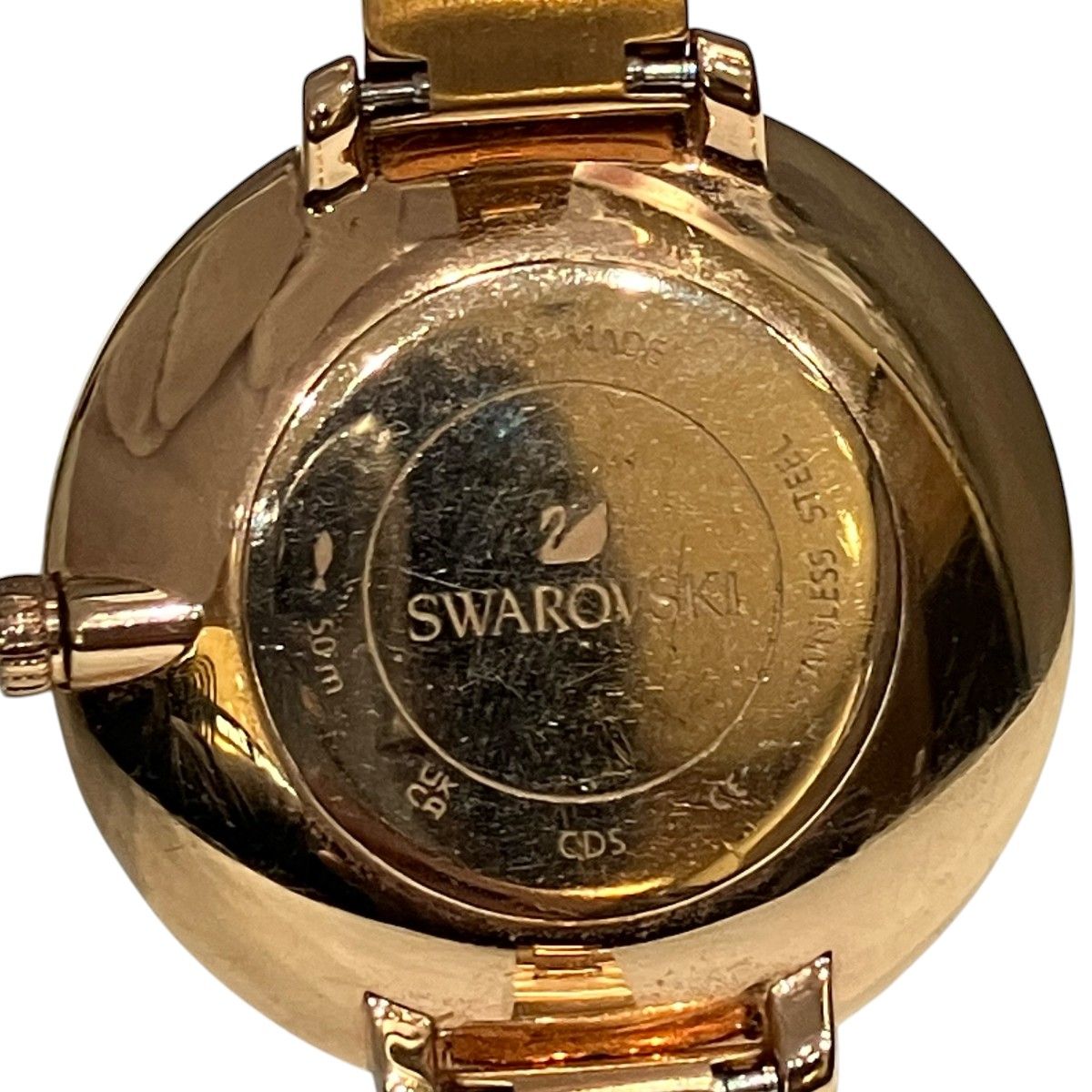 スワロフスキー SWAROVSKI 腕時計 総重量約52.1g SS 本革 クオーツ