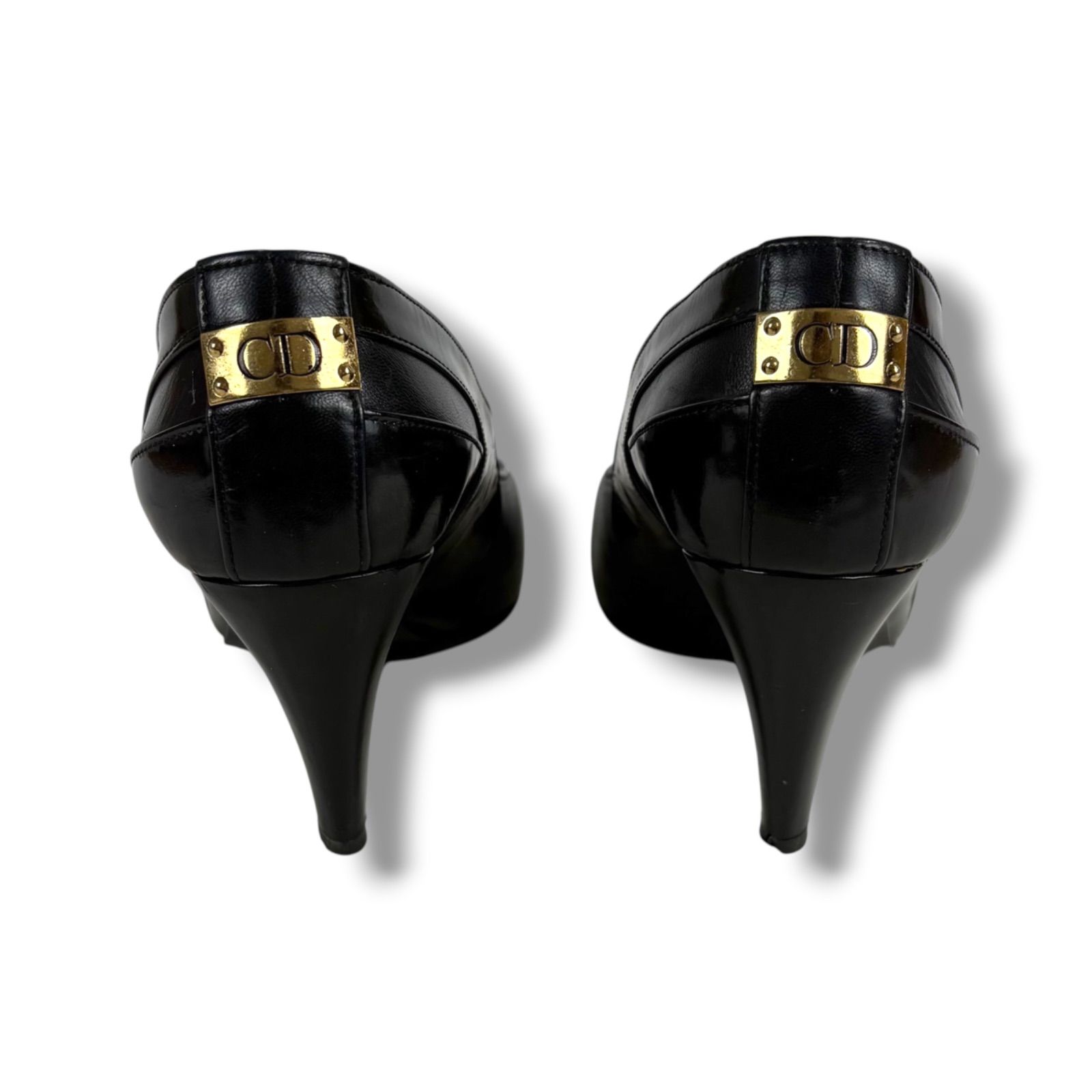 クリスチャンディオール Christian dior CDロゴ金具 ポインテッドトゥ 
