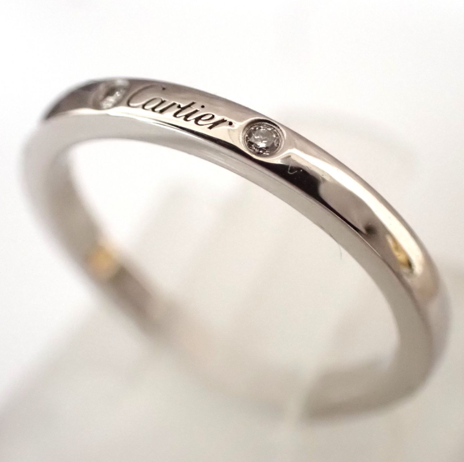 新品仕上げ済】カルティエ バレリーナ 3Pダイヤ リング PT950 5号 