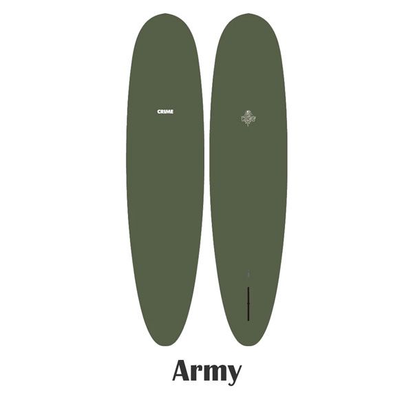 クライム スタビー CRIME STUBBY 8’0” ARMY シングルフィン サーフボード ミッドレングス
