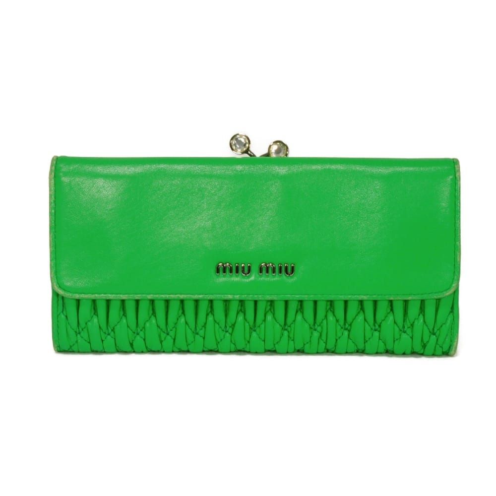 MIUMIU ミュウミュウ マテラッセ ロング フラップ ウォレット ナッパ 
