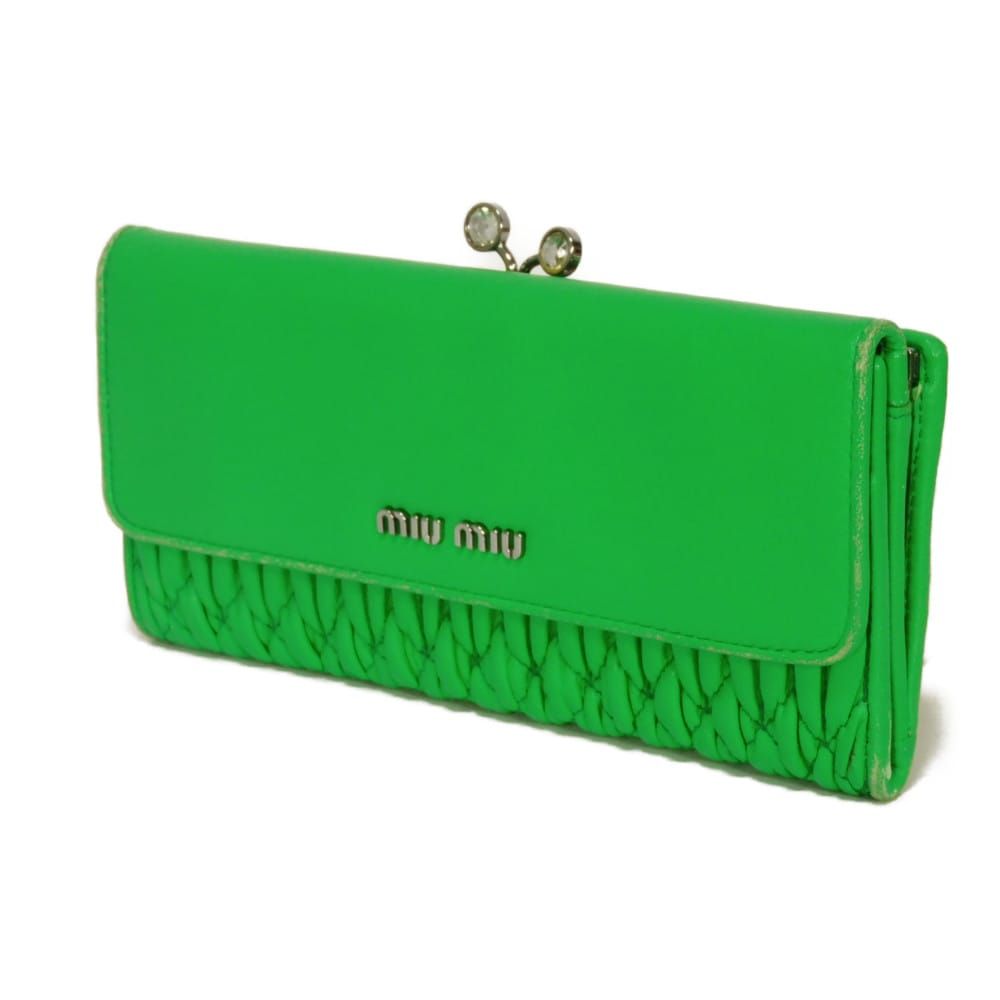 MIUMIU ミュウミュウ マテラッセ ロング フラップ ウォレット ナッパ 
