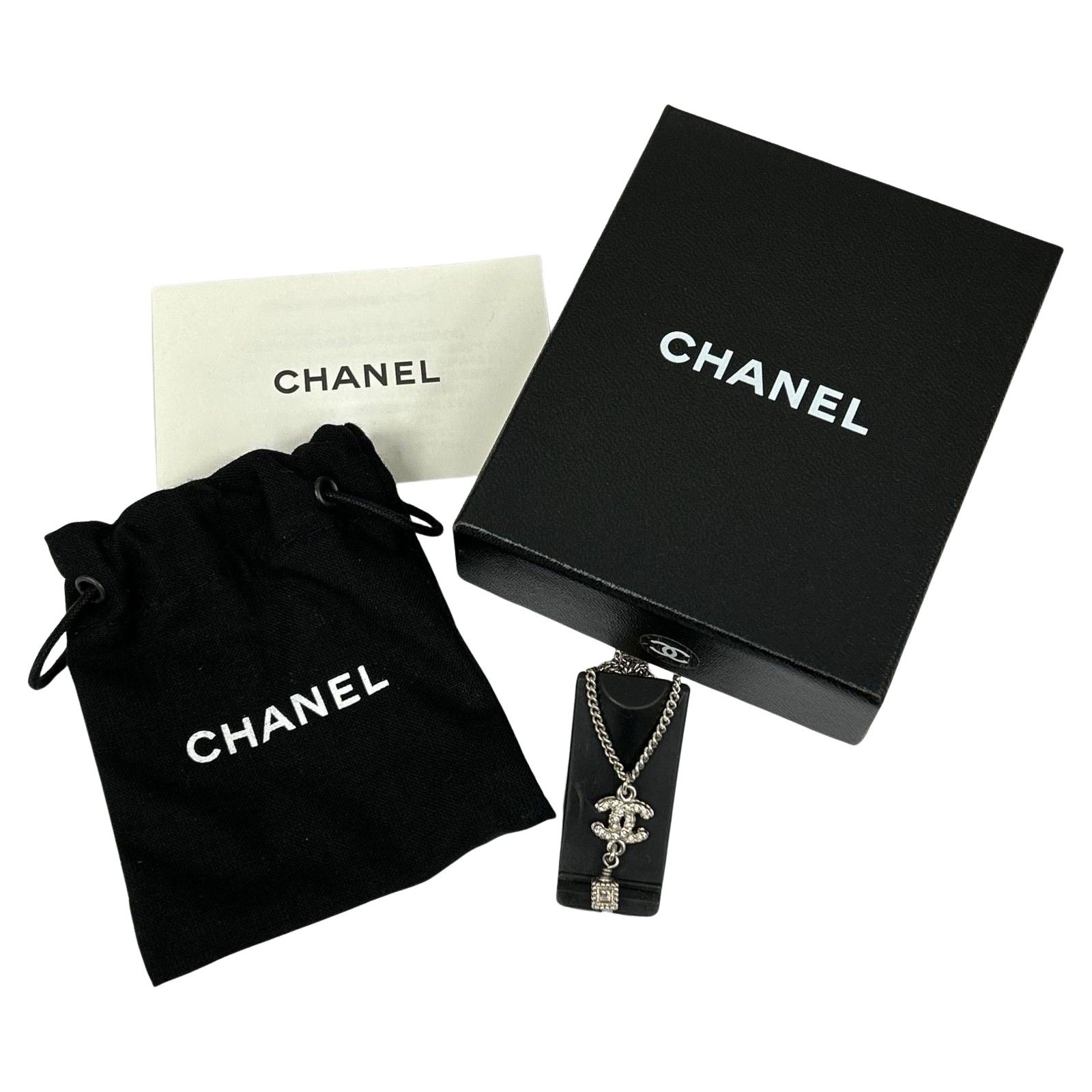 CHANEL シャネル ネックレス ココマーク ラインストーン キューブ