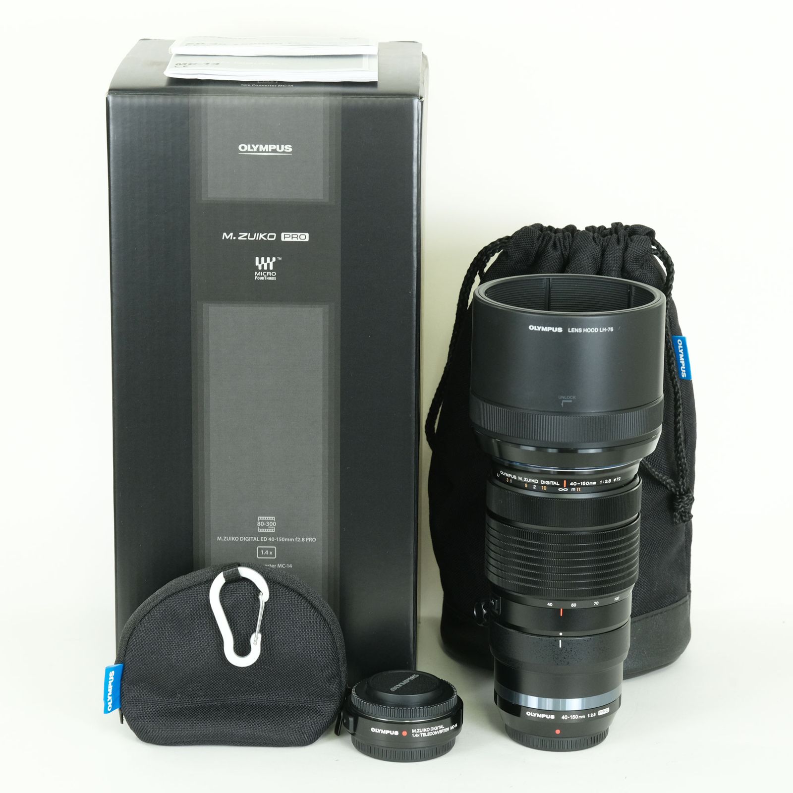 美品] OLYMPUS M.ZUIKO DIGITAL ED 40-150mm F2.8 PROテレコンバーター