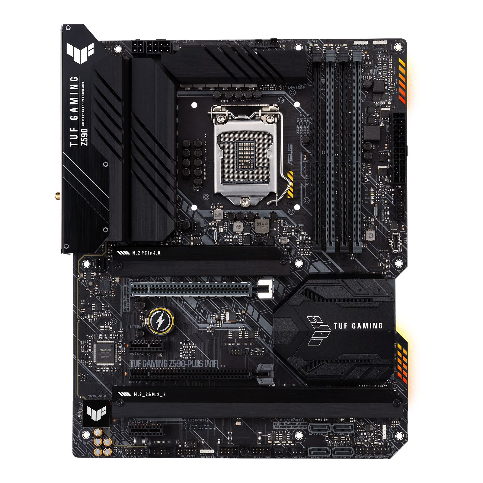ASUS TUF GAMING Z590-PLUS WIFI LGA 1200 Intel Z590 ATX M.2 Desktop Motherboard
