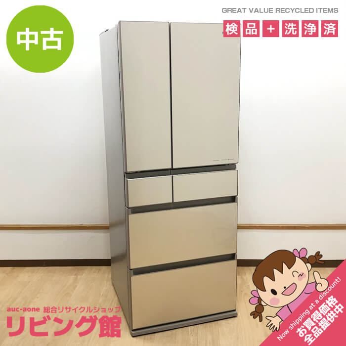 ss8008 【中古】 パナソニック 冷蔵庫 NR-SPF457X-N 450L 6ドア サテンゴールド Panasonic 大容量 大型 ファミリー向け フレンチドア 冷蔵庫 冷凍庫 観音開き 低めタイプ 冷蔵庫 中古