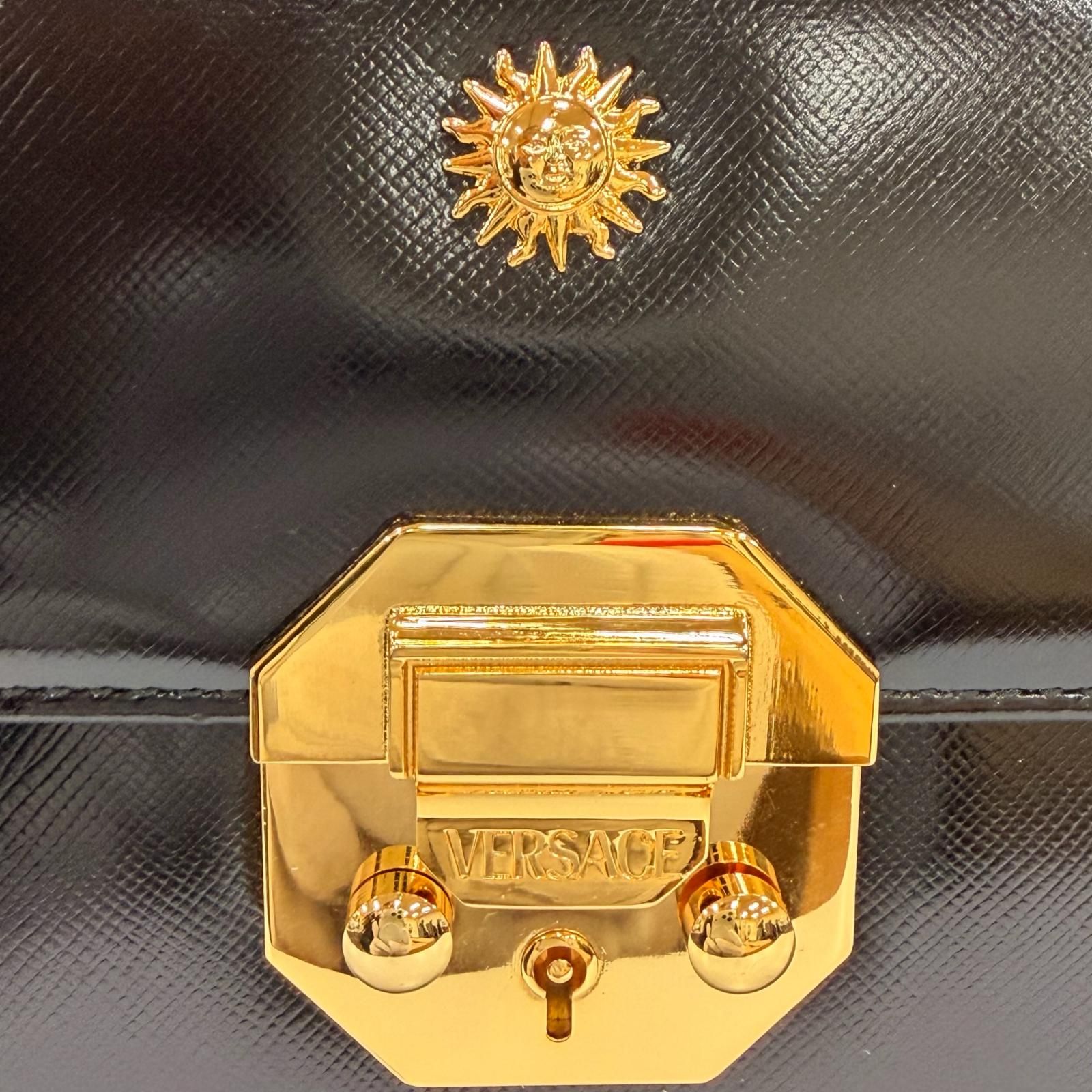極美品◇VERSACE ヴェルサーチ ヴィンテージ サンバースト レザー