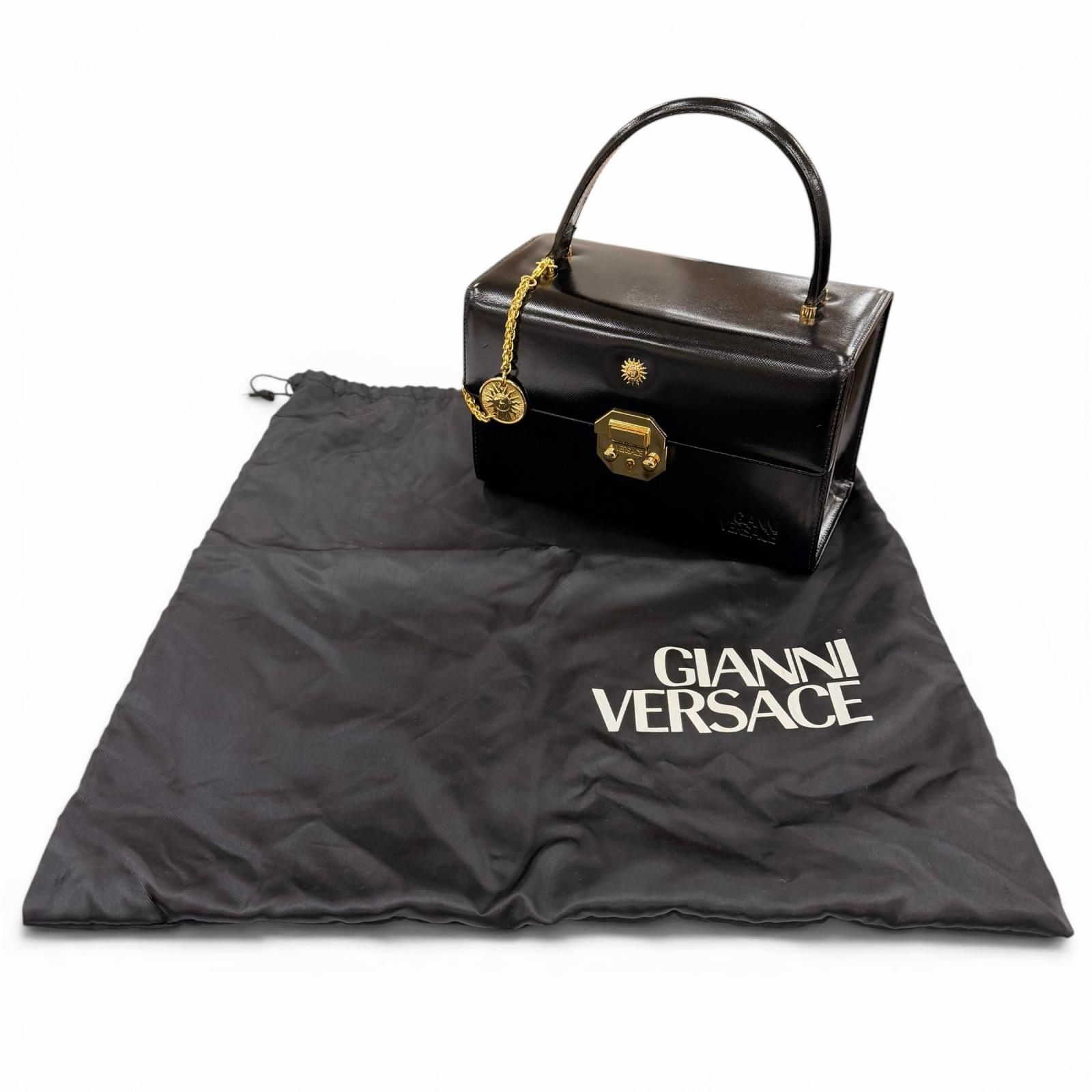 極美品◇VERSACE ヴェルサーチ ヴィンテージ サンバースト レザー